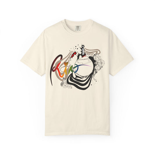 Abstract Rainbow Surf Wave T‑Shirt