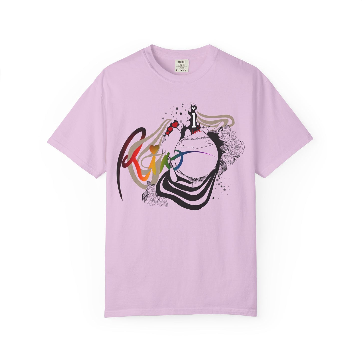 Abstract Rainbow Surf Wave T‑Shirt