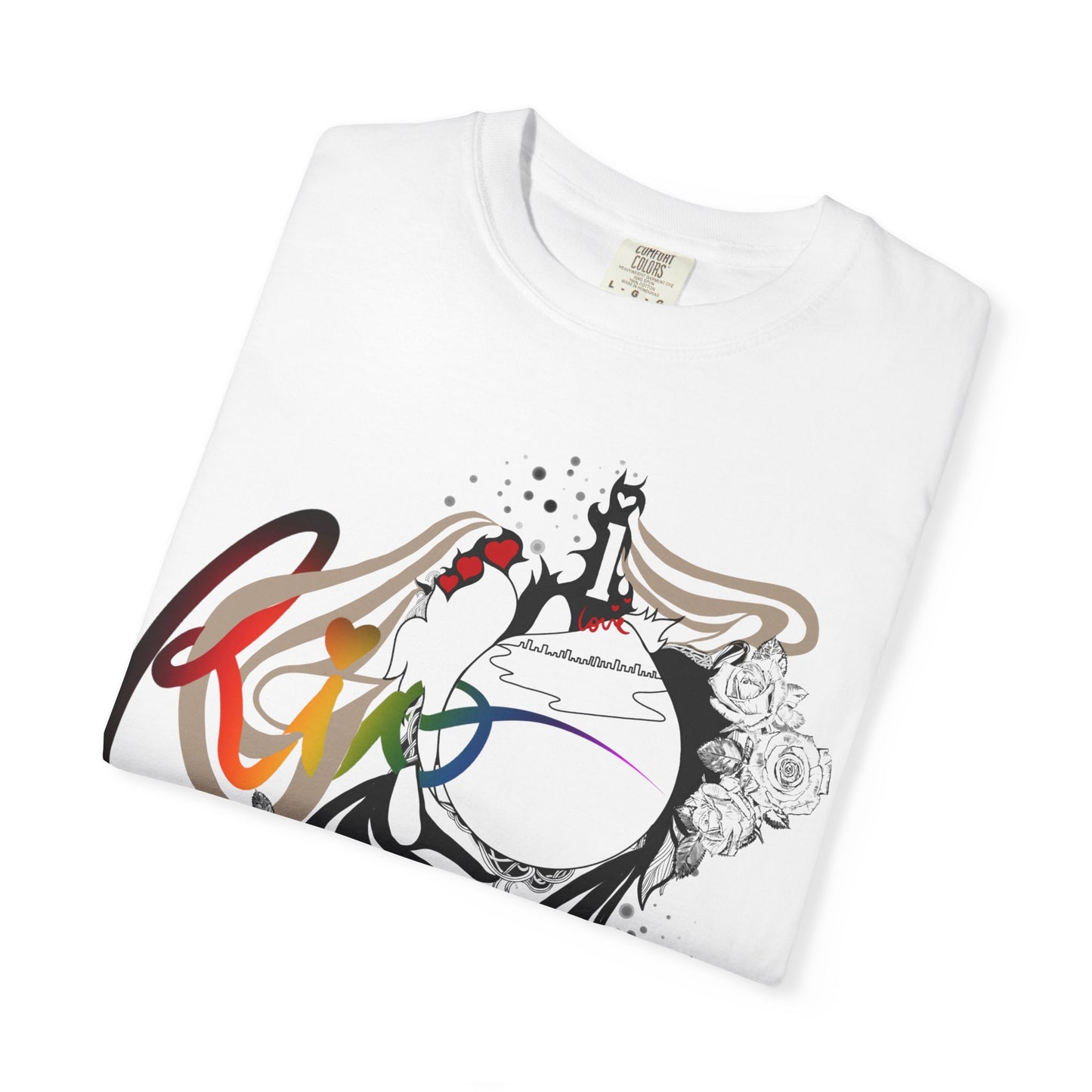 Abstract Rainbow Surf Wave T‑Shirt