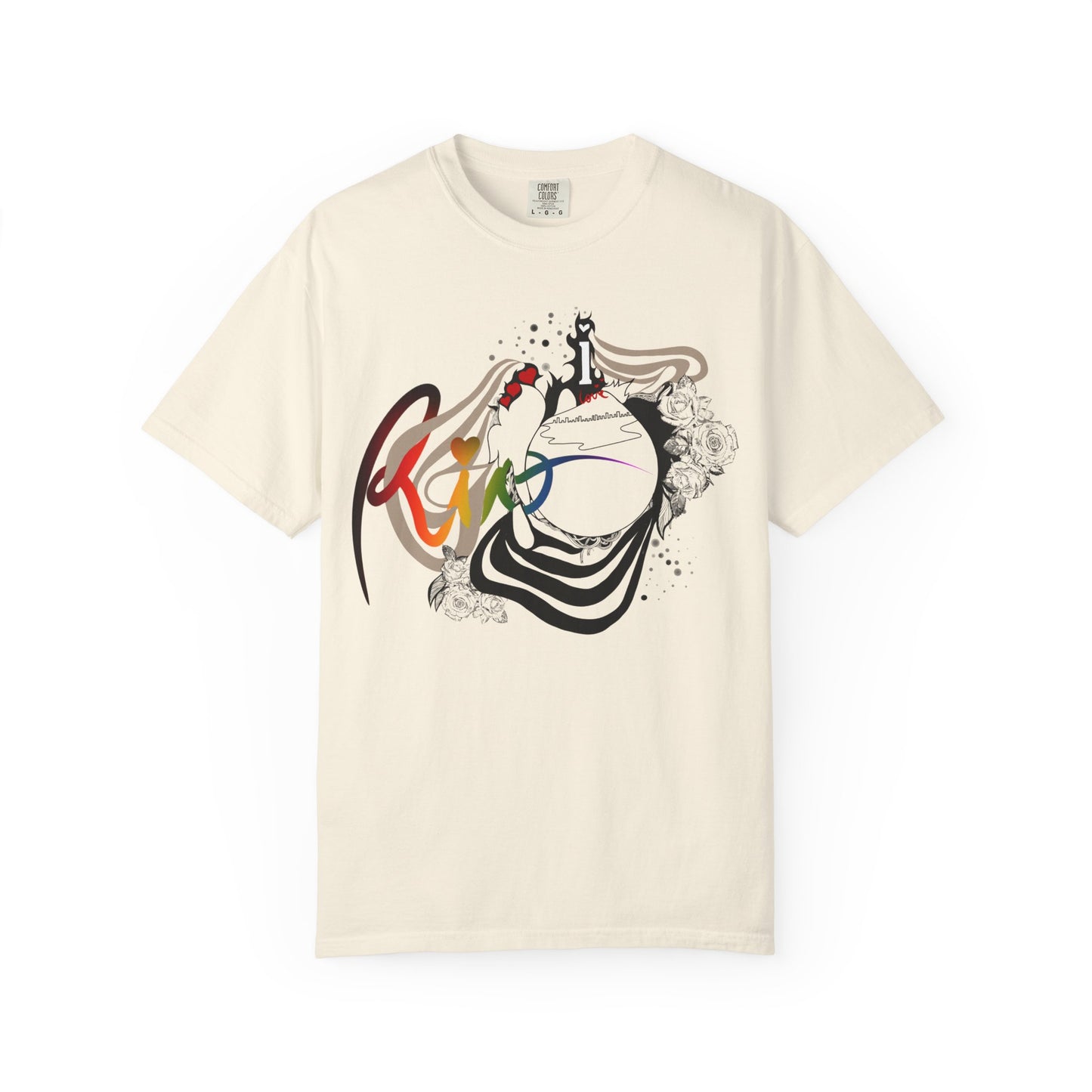 Abstract Rainbow Surf Wave T‑Shirt