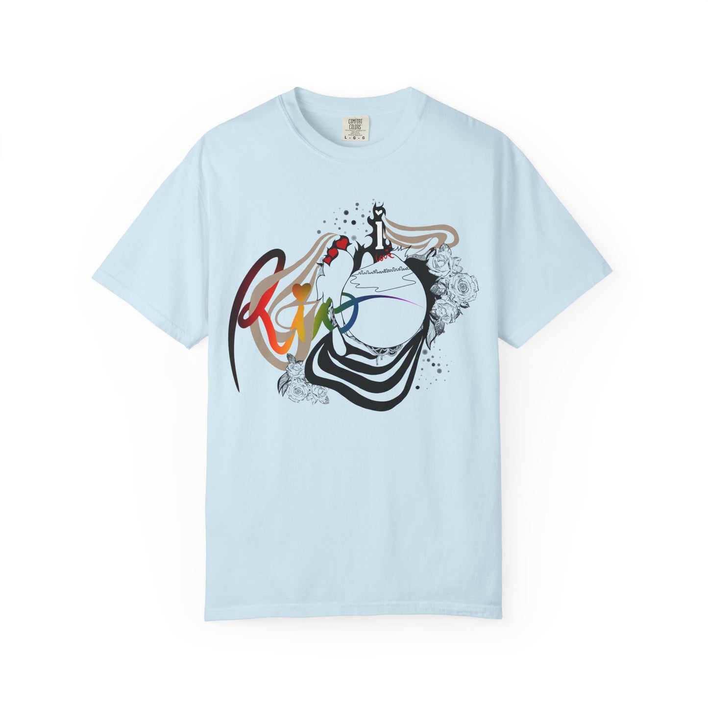 Abstract Rainbow Surf Wave T‑Shirt