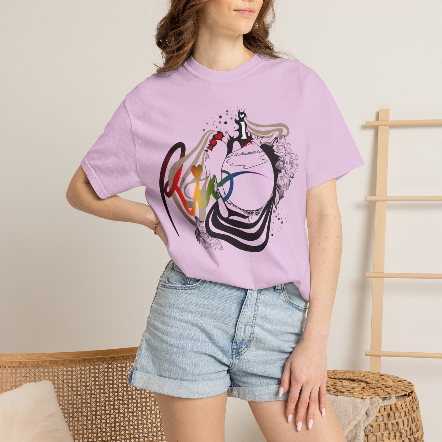 Abstract Rainbow Surf Wave T‑Shirt