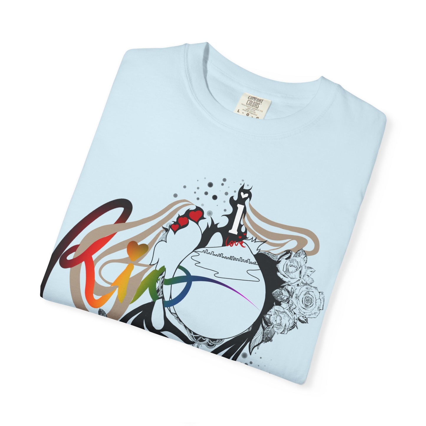 Abstract Rainbow Surf Wave T‑Shirt