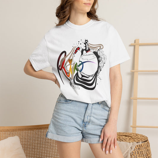 Abstract Rainbow Surf Wave T‑Shirt