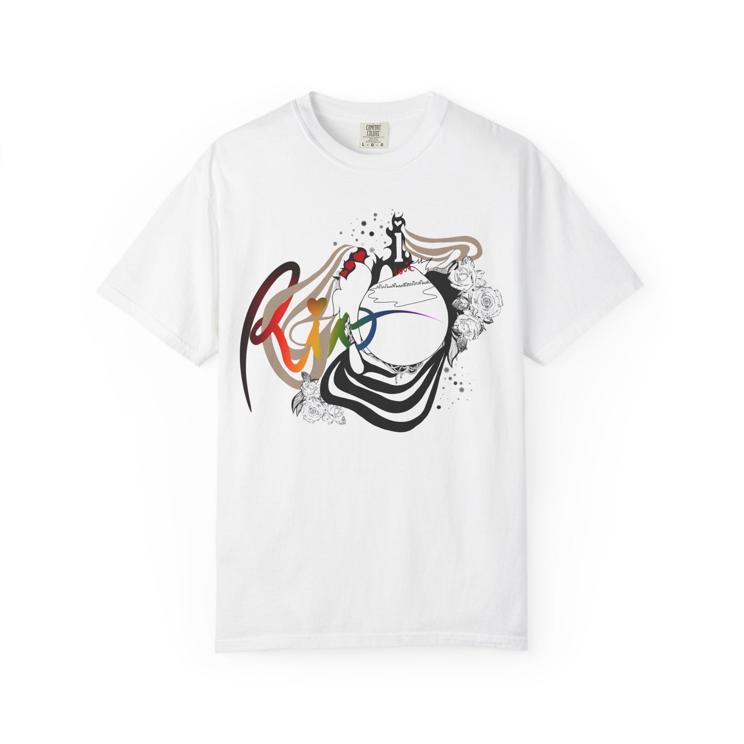 Abstract Rainbow Surf Wave T‑Shirt