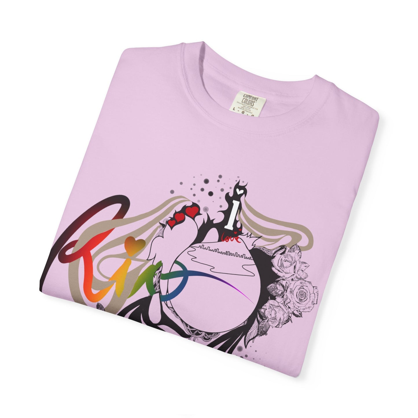 Abstract Rainbow Surf Wave T‑Shirt