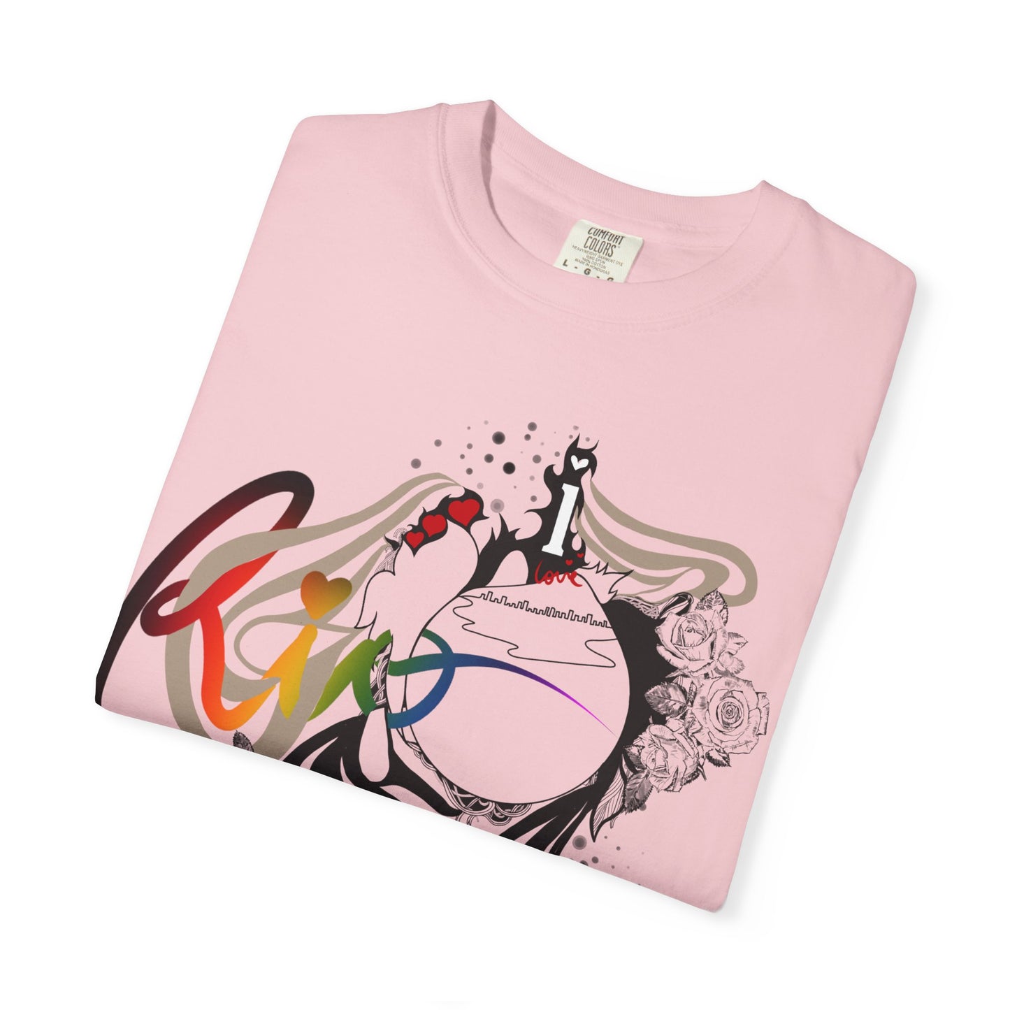 Abstract Rainbow Surf Wave T‑Shirt