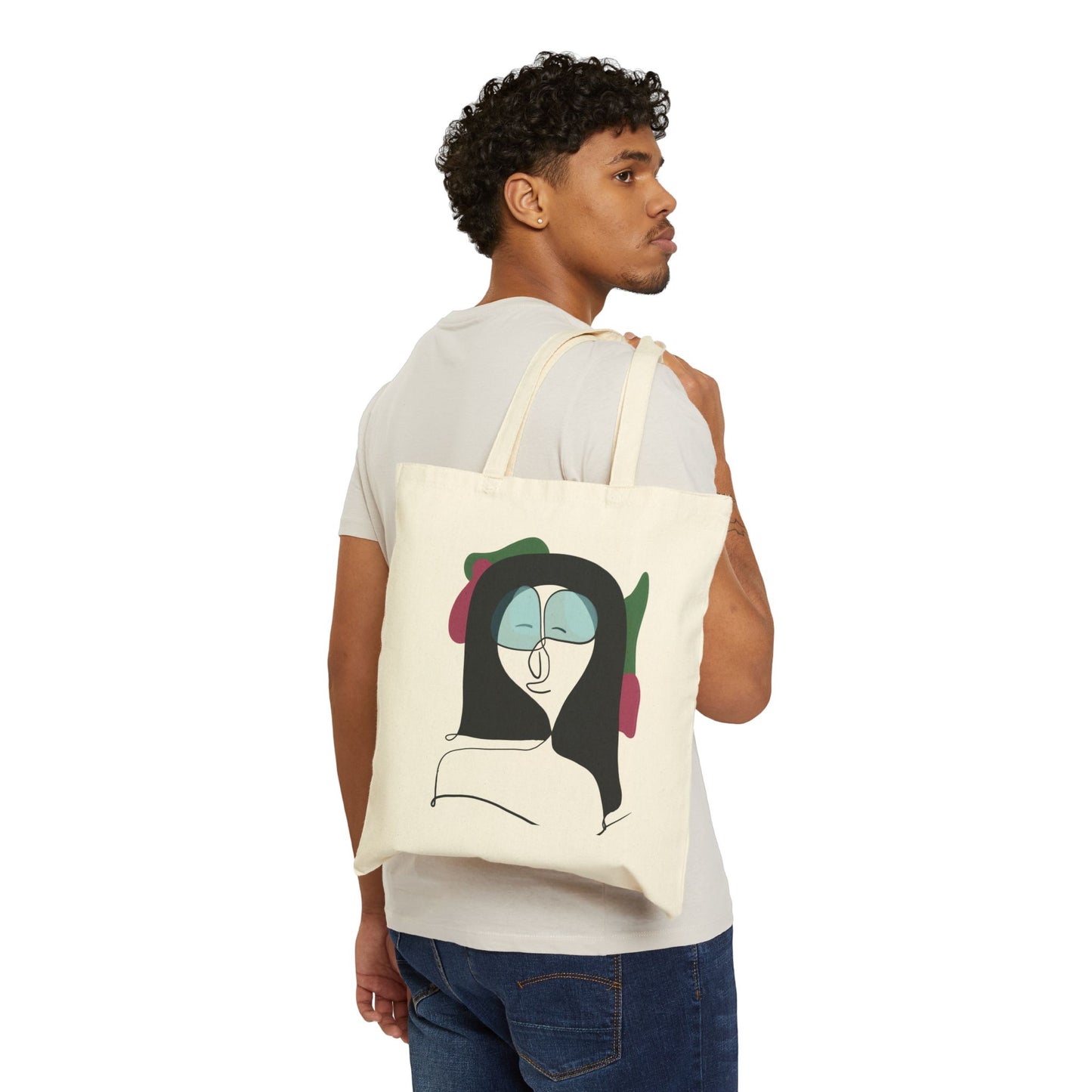 Silent Portrait — Tote Bag Algodão Arte Minimalista | Leandro Freitas